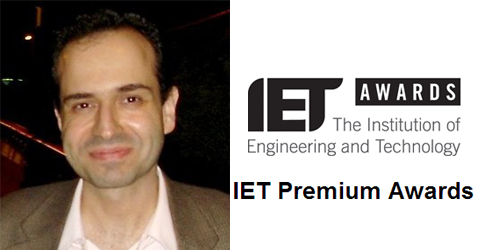 Müjdat Çetin receives the IET Premium Award