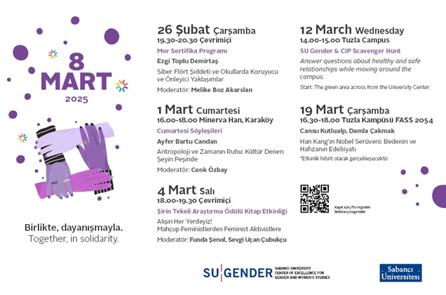 SU Gender Mart 2025 Etkinlikleri