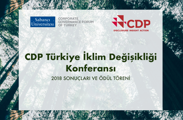 CDP Türkiye 2018 İklim Değişikliği ve Su Programları Sonuçları Açıklanıyor