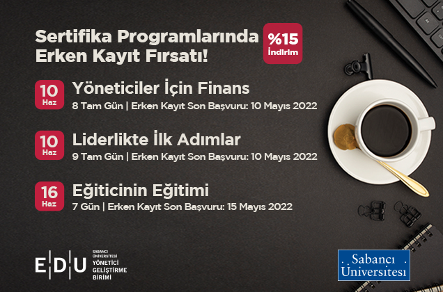 EDU, Sertifika Programlarında Erken Kayıt Olanağı Sunuyor