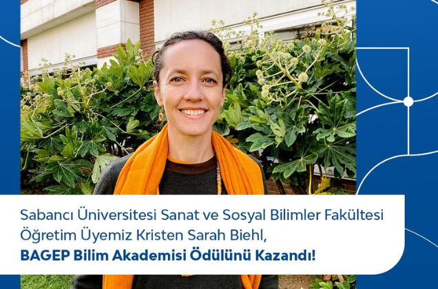 Öğretim Üyemiz Kristen Sarah Biehl, BAGEP Bilim Akademisi Ödülünü Kazandı!