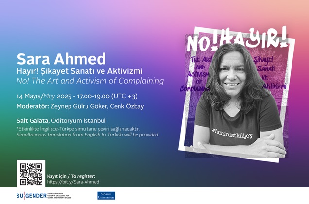 Sara Ahmed Mayıs’ta SU Gender’ın Davetlisi Olarak İstanbul’da