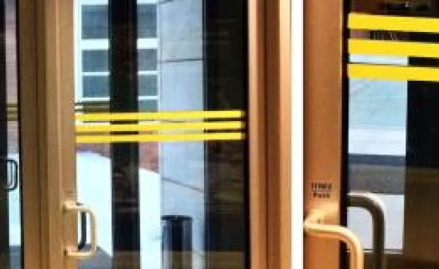 Have you noticed the yellow strips on UC doors?