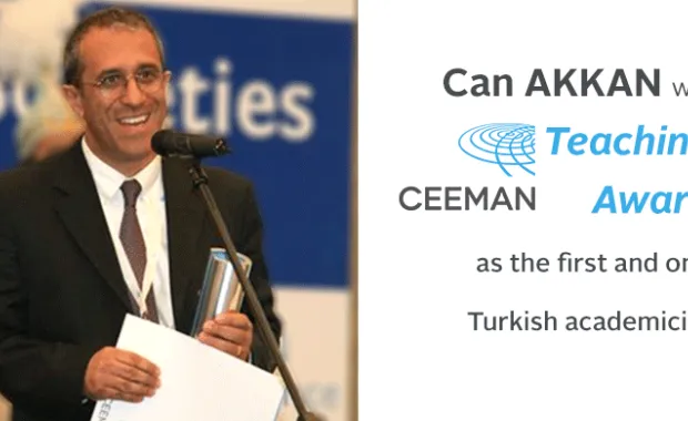 Our Faculty Member Can Akkan wins international award