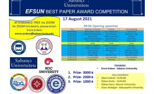 EFSUN Best Paper Competition 2021 Event