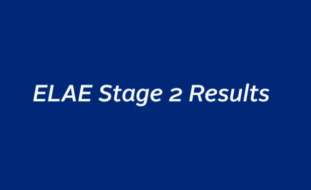 20th September 2016 ELAE Stage 2 Results