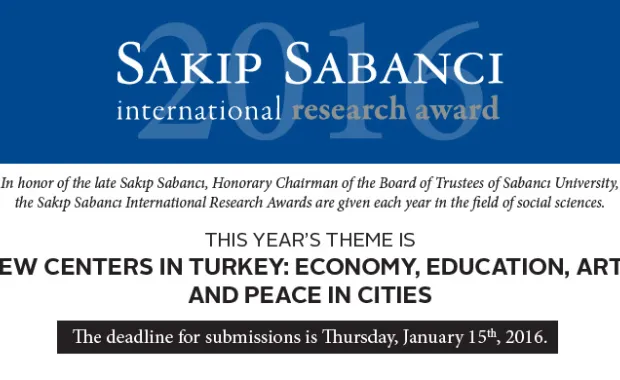 2016 Sakıp Sabancı International Research Awards