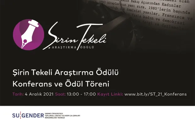 Şirin Tekeli Araştırma Ödülü Konferansı ve Ödül Töreni 4 Aralık’ta Gerçekleşecek Resmi