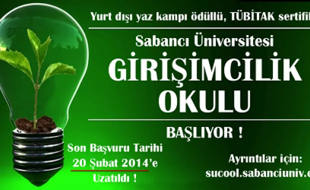 Sabancı Üniversitesi Girişimcilik Okulu Başlıyor!