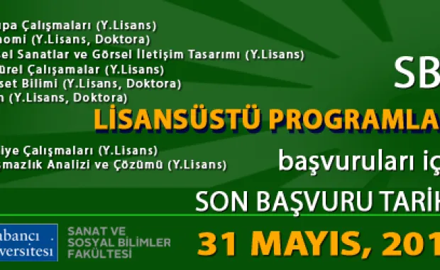 SBE Lisansüstü Programları 2017 - 2018 Güz Dönemi Başvuruları
