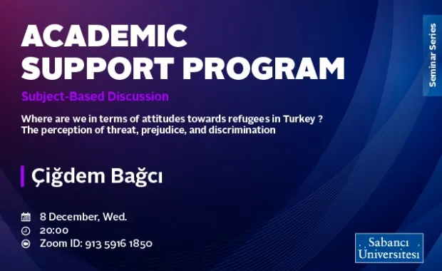 Akademik Destek Programı'nın "Subject-Based Discussions" seminer serisi Çiğdem Bağcı ile başlıyor