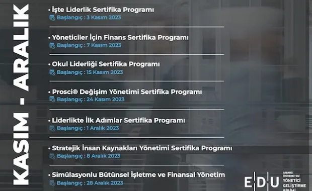 EDU Sertifika Programları’nda Erken Kayıt Fırsatları!