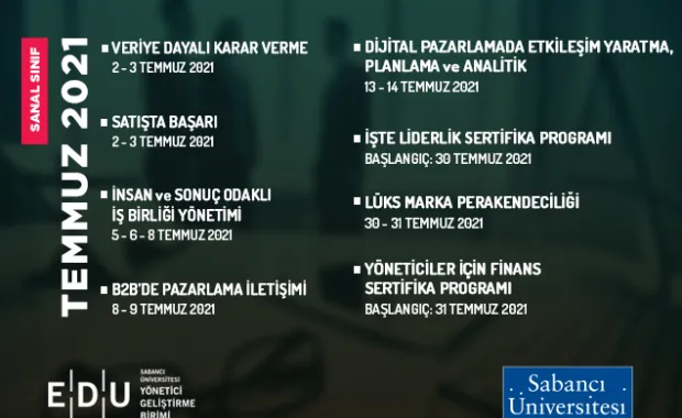 EDU Temmuz Ayı Eğitim Programı