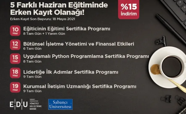 EDU, Sertifika Programlarında Erken Kayıt Olanağı Sunuyor