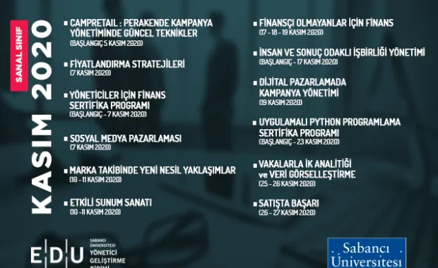 EDU Açık Eğitimlerde Kasım Ayı Programı