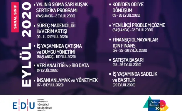 EDU Açık Eğitimler’den Eylül Ayında 10 Eğitim