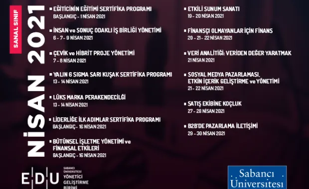 EDU, Nisan Eğitimlerinde Erken Kayıt Olanağı Sunuyor