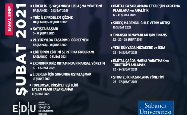 EDU’dan Şubat Ayında 4 Yeni Bireysel Eğitim
