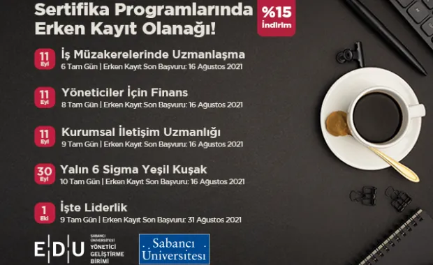 EDU, Sertifika Programlarında Erken Kayıt Olanağı Sunuyor