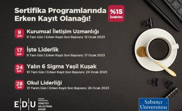 EDU Sertifika Programları’nda Erken Kayıt Olanağı