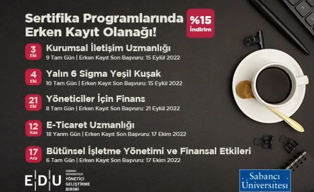EDU Sertifika Programlarında Erken Kayıt Olanağı
