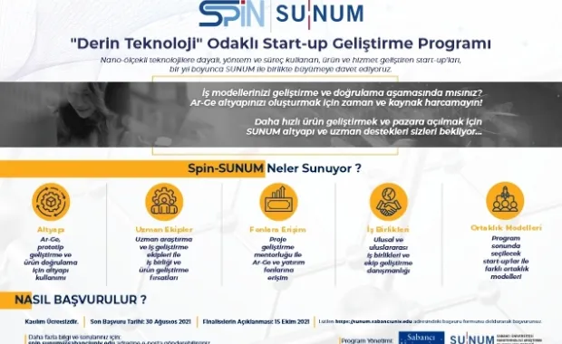 SUNUM, nanoteknolojide büyümek isteyen start-upları destekleyecek