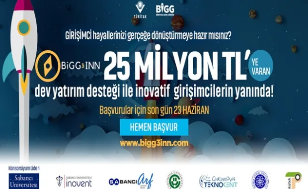 25 Milyon TL&#039;lik Girişim Finansman Yolculuğunuzu BiGG3INN ile Başlatın!