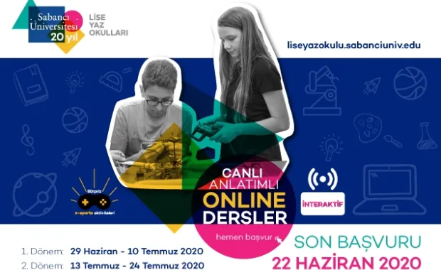 Sabancı Üniversitesi Lise Yaz Okulları öğrencileriyle online buluşacak