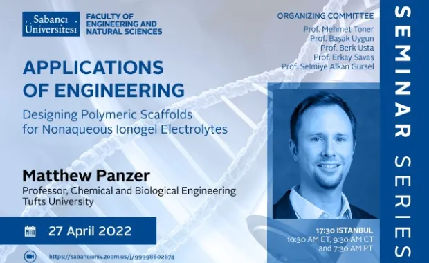 Matthew Panzer&#039;den &quot;Designing Polymeric Scaffolds for Nonaqueous Ionogel Electrolytes&quot; semineri