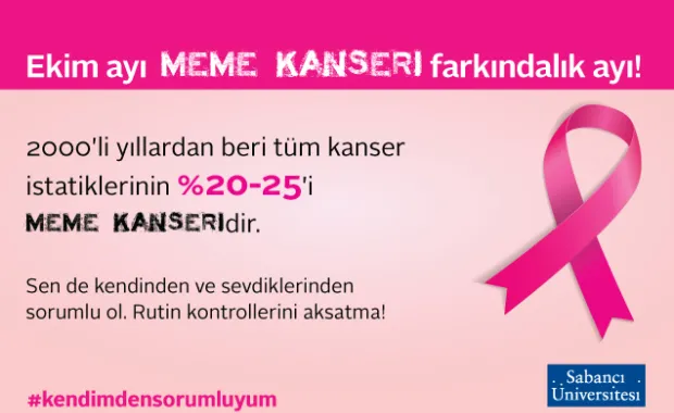 Ekim ayı “Meme Kanseri Farkındalık Ayı”