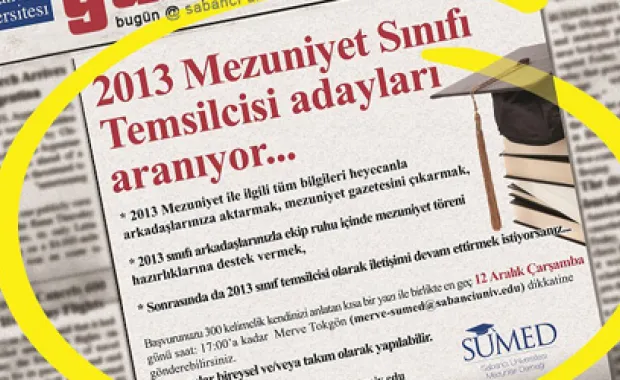 2013 Mezuniyet Sınıfı Temsilcisi Adayları Aranıyor!