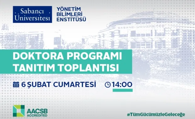 Yönetim Bilimleri Enstitüsü Doktora Programı Tanıtım Toplantısına Davetlisiniz