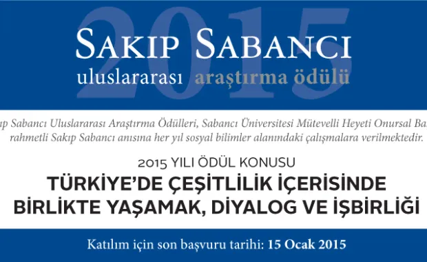 2015 Sakıp Sabancı Uluslararası Araştırma Ödülleri