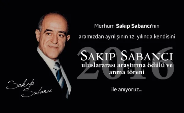 Sakıp Sabancı’yı Uluslararası Araştırma Ödülü ile Andık