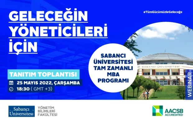 Tam Zamanlı MBA Programı Online Tanıtım Toplantısına Davetlisiniz