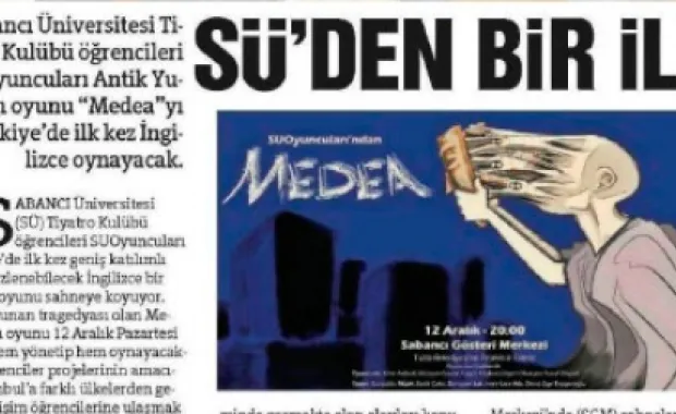 SUOyuncuları Medea ile Hürriyet Kampüs'te