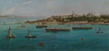 “Ships off Sarayburnu” painting at Sabancı University