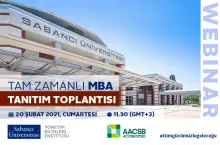 Tam Zamanlı MBA Programı Online Tanıtım Toplantısına Davetlisiniz