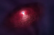 An unusual infrared light emission from a neutron star
