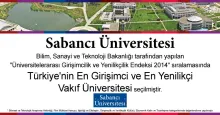 Türkiye’nin En Girişimci ve Yenilikçi Vakıf Üniversitesiyiz!